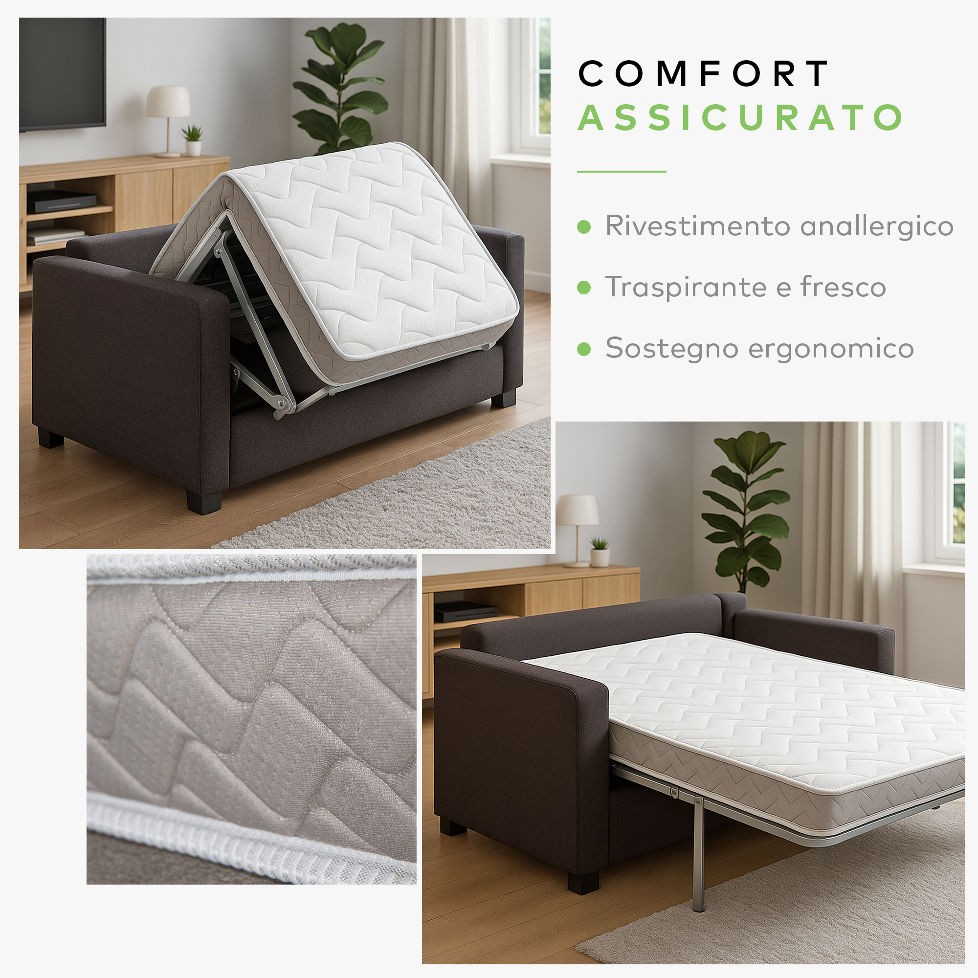 Matelas pour canapé-lit de 12 ou 14 cm de haut DAYBED - 3