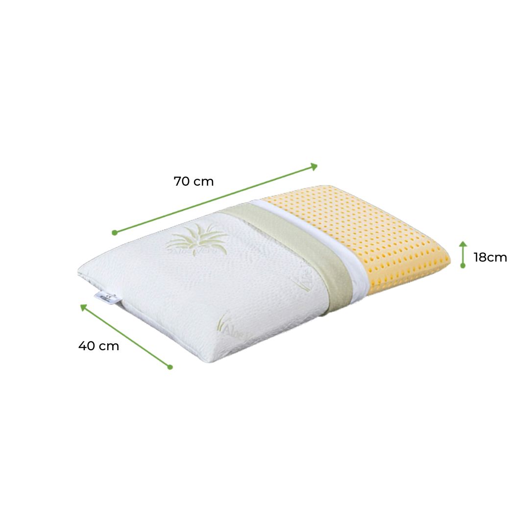 Oreillers à memoir avec aloe 18 cm - 2 Oreillers à memoir avec aloe 18 cm - 2