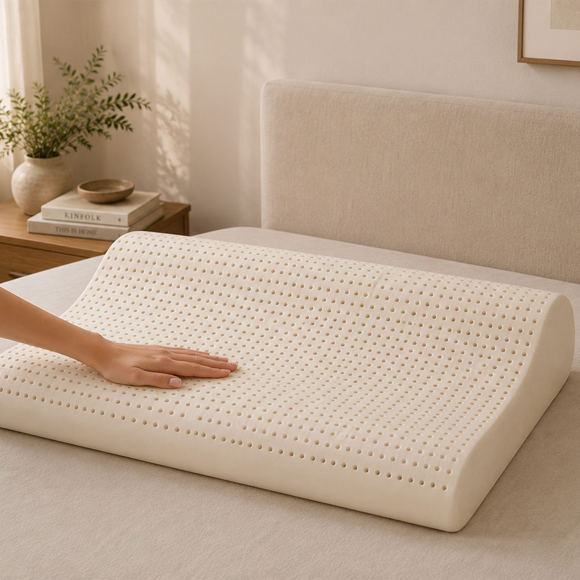 Oreiller cervical à Mémoire de forme en tissu ALOE VERA - 3