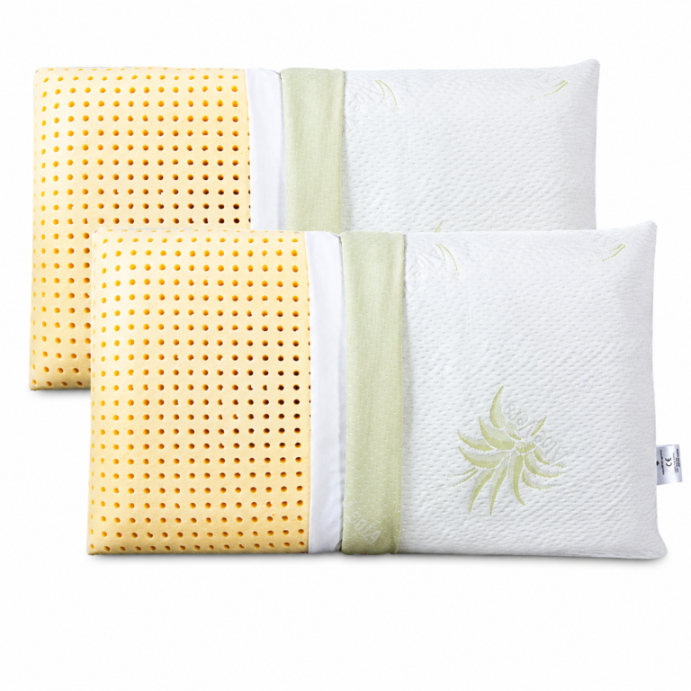 Paire d'oreillers mémoire 40x70 haut 12 cm ALOE VERA Paire d'oreillers mémoire 40x70 haut 12 cm ALOE VERA