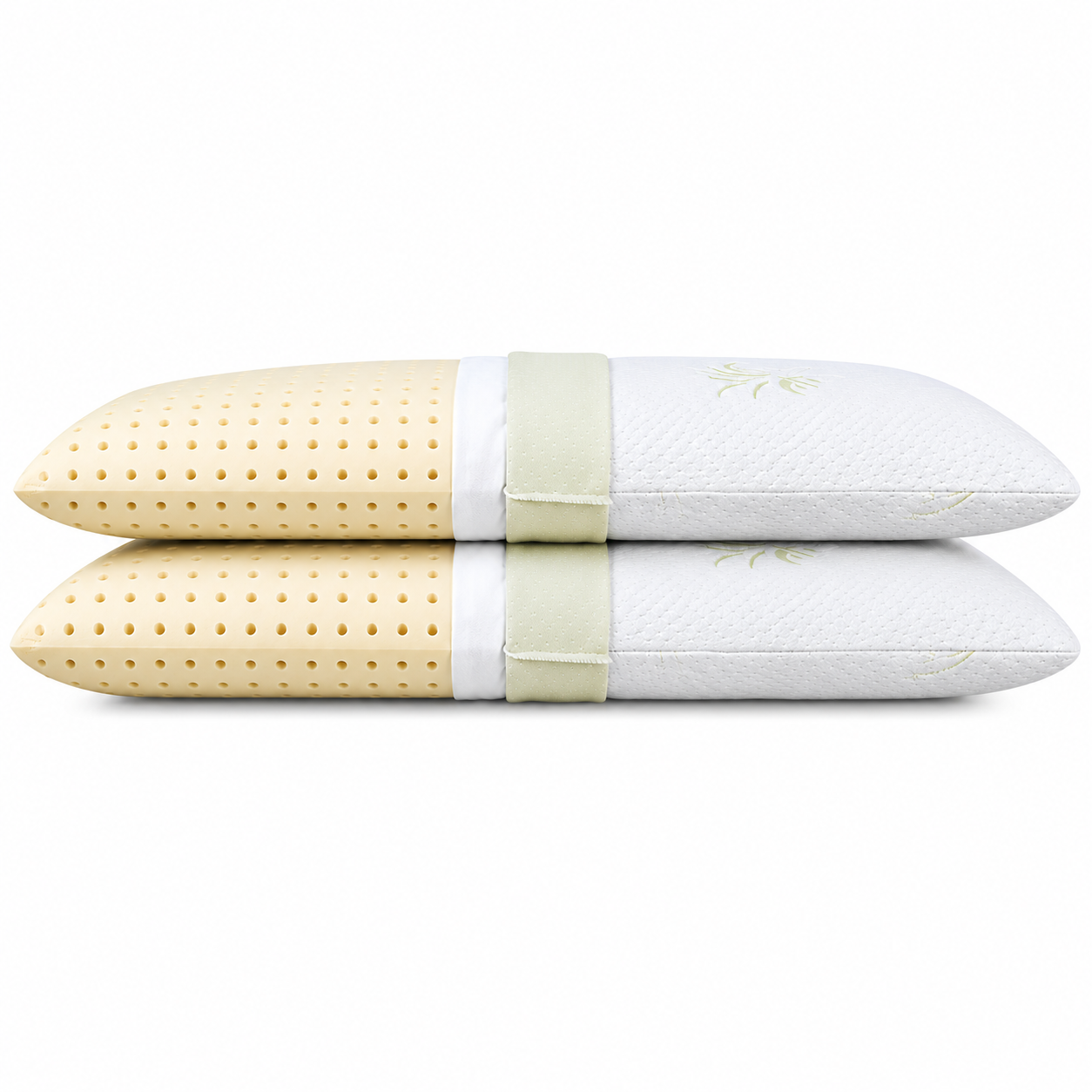 Paire d'oreillers mémoire 40x70 haut 12 cm ALOE VERA - 2
