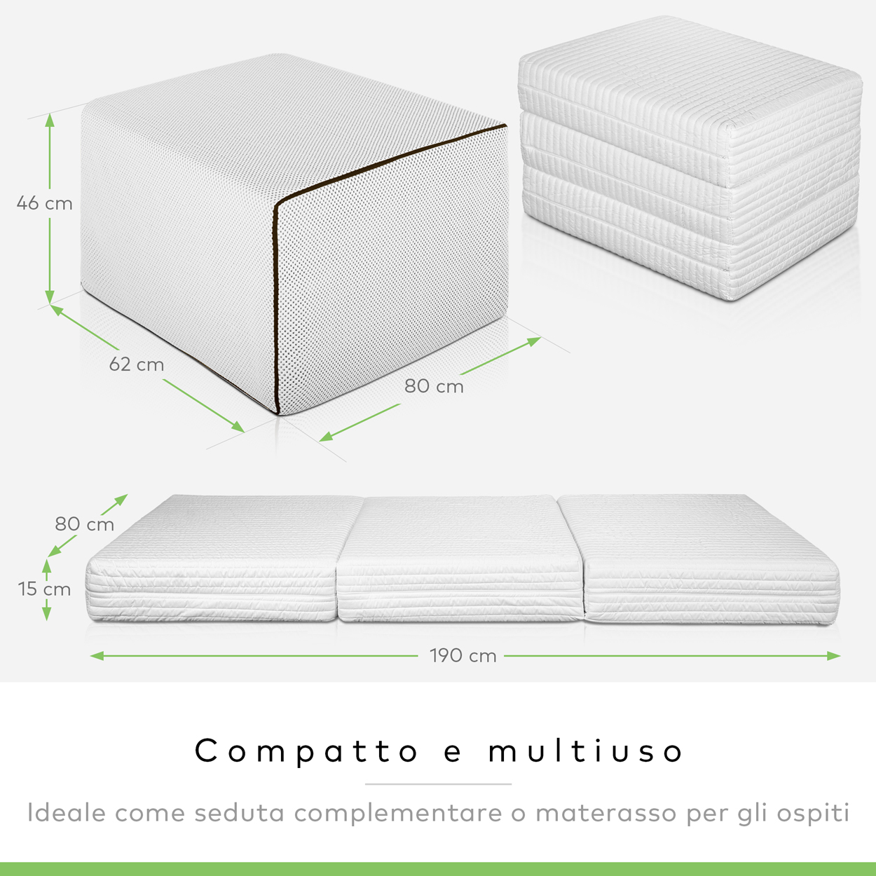 Pouf lit simple avec tissu 3D Bed Friend - 6